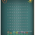 3 Plasticized Paper Posters with Braille Letter